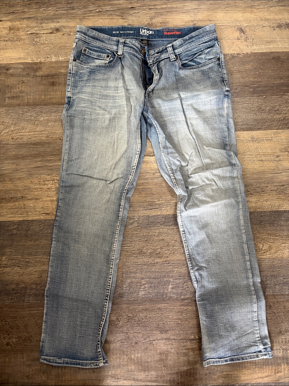 urban pipeline Light Wash Straight Jeans - Faded Blue